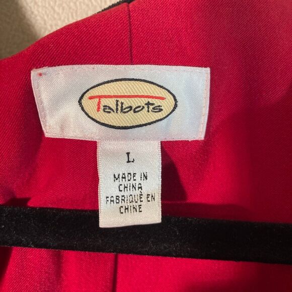 Talbots Christmas Grandmacore Sweater Vest L Dark Grey Wool Blend Embroidered - Picture 5 of 10